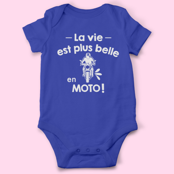 body bebe la vie est plus belle en moto bleu roi e1769618188496
