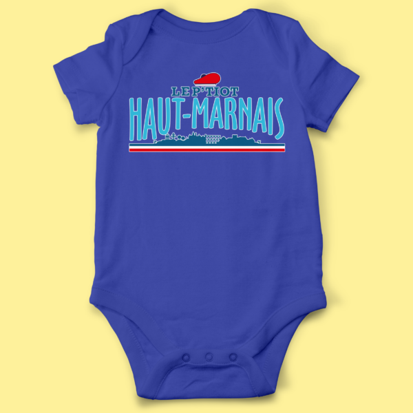 Body bébé "Le P'tiot Haut-Marnais" 1 body bebe le ptiot haut marnais bleu roi e1769174938406