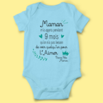 body bebe maman ma appris bleu clair