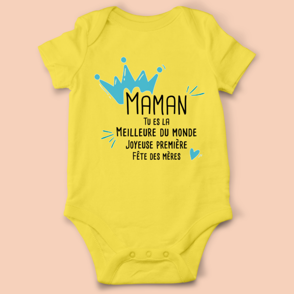 body bebe maman tu es la meilleure du monde jaune e1769606771871