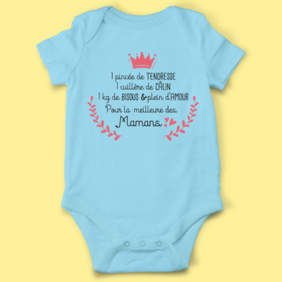 Body bébé "Recette Pour La Meilleure Des Mamans"