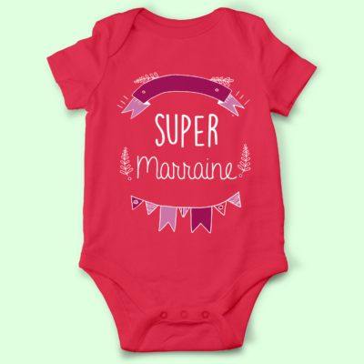 Body bébé "Super Marraine"