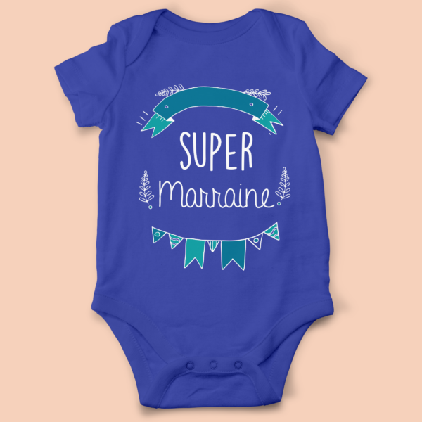 body bebe super marraine garcon bleu roi e1769587688578