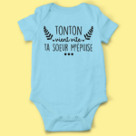 body bebe tonton vient vite ta soeur mepuise bleu clair