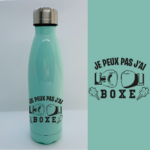 gourde je peux pas jai boxe bleu