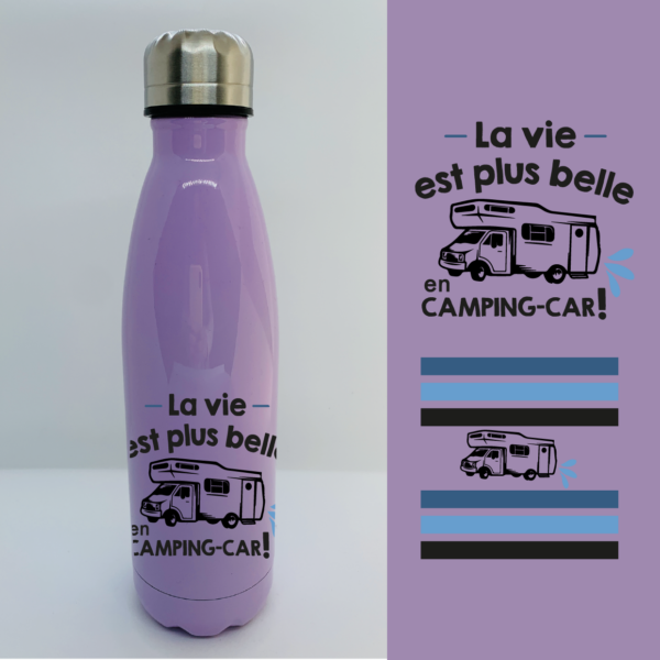 Bouteille Isotherme "La Vie Est Plus Belle En Camping-Car" 7 Bouteille Isotherme "La Vie Est Plus Belle En Camping-Car" – Image 5