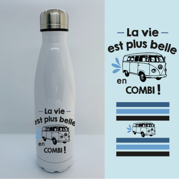 Bouteille Isotherme "La Vie Est Plus Belle En Combi" 5 Bouteille Isotherme "La Vie Est Plus Belle En Combi" – Image 3