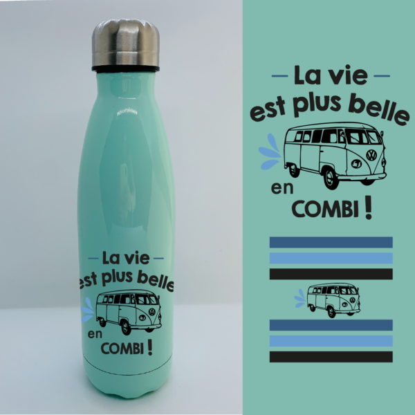 Bouteille Isotherme "La Vie Est Plus Belle En Combi" 6 Bouteille Isotherme "La Vie Est Plus Belle En Combi" – Image 4