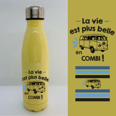 Bouteille Isotherme "La Vie Est Plus Belle En Combi"