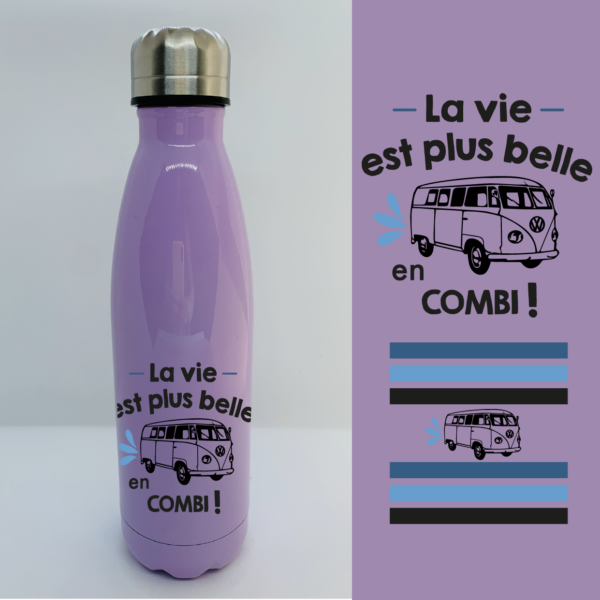 Bouteille Isotherme "La Vie Est Plus Belle En Combi" 7 Bouteille Isotherme "La Vie Est Plus Belle En Combi" – Image 5