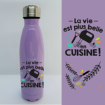 gourde la vie est plus belle en cuisine violet