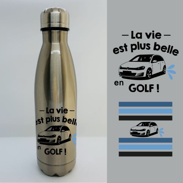 gourde la vie est plus belle en golf inox e1767952807610