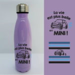 gourde la vie est plus belle en mini violet