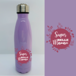 Bouteille Isotherme "Super Belle Maman" 8 gourde super belle maman violet