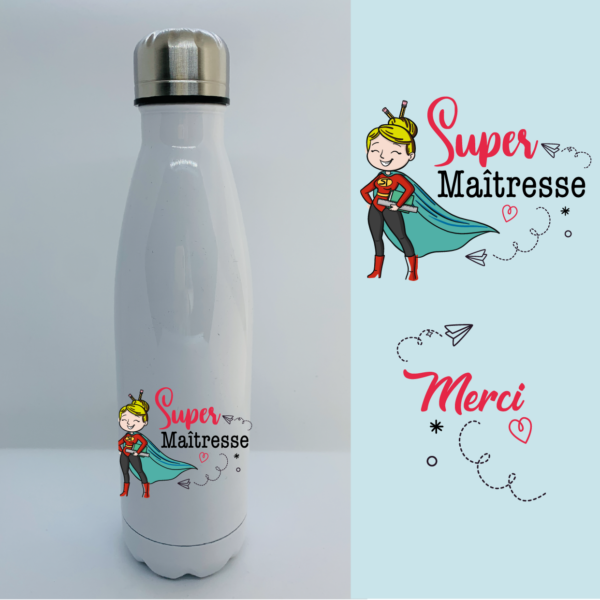 Bouteille Isotherme "Super Maîtresse" (blonde) 4 Bouteille Isotherme "Super Maîtresse" (blonde) – Image 2