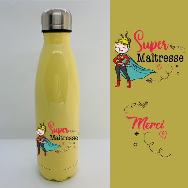 Bouteille Isotherme "Super Maîtresse" (blonde) 5 Bouteille Isotherme "Super Maîtresse" (blonde) – Image 3