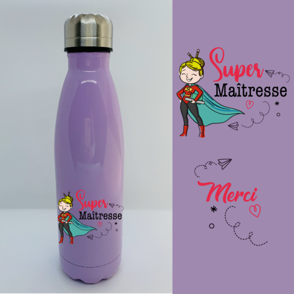 Bouteille Isotherme "Super Maîtresse" (blonde) 7 Bouteille Isotherme "Super Maîtresse" (blonde) – Image 5