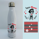 Bouteille Isotherme "Super Mamie" 8 gourde super mamie blanc