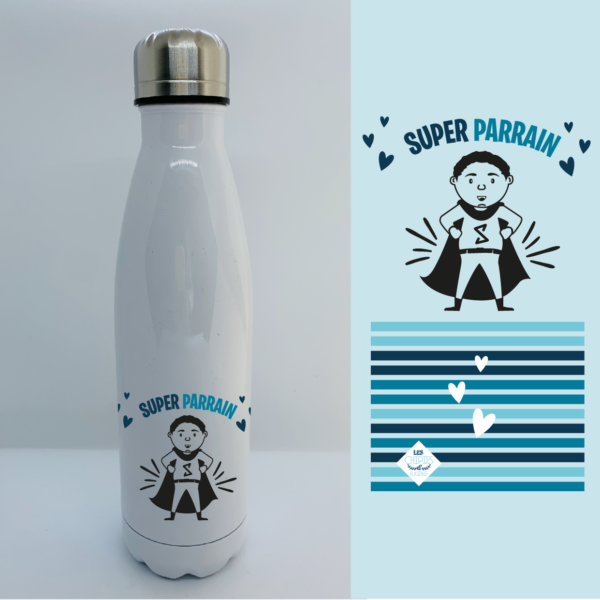 gourde super parrain blanc e1768319229529