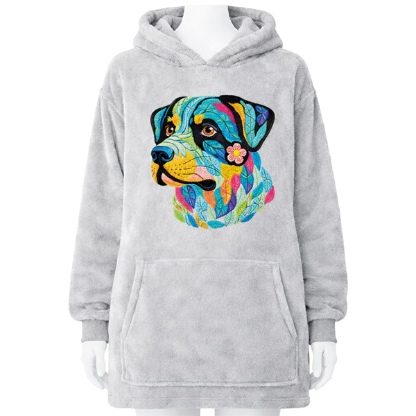 pilou pilou chien rottweiler gris