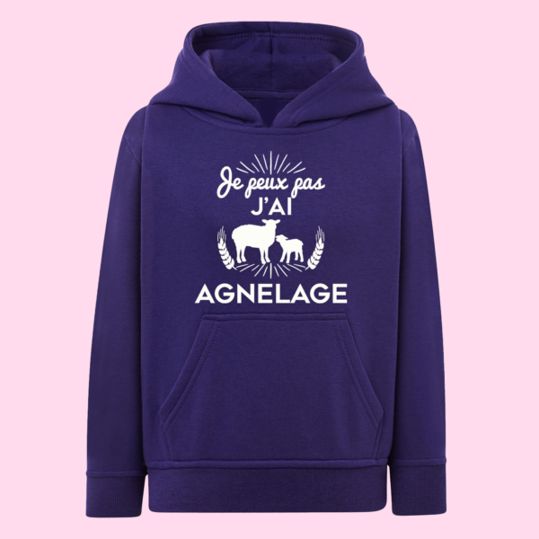 sweat enfant je peux pas jai agnelage violet e1768991404735