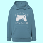 sweat enfant je peux pas jai console vieux bleu