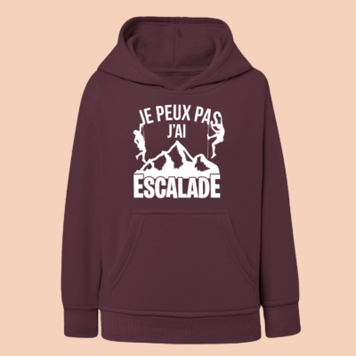 Sweat Enfant "Je Peux Pas J'ai Escalade"