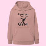 Sweat Enfant "Je Peux Pas J'ai Gym" (poutre) 12 sweat enfant je peux pas jai gym poutre vieux rose