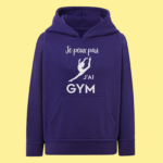Sweat Enfant "Je Peux Pas J'ai Gym" (saut) 12 sweat enfant je peux pas jai gym saut violet