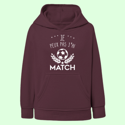 Sweat Enfant "Je Peux Pas J'ai Match"