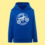 sweat enfant je peux pas jai motocross bleu roi