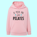 sweat enfant je peux pas jai pilates rose clair