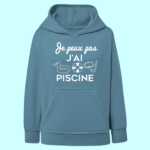 sweat enfant je peux pas jai piscine vieux bleu