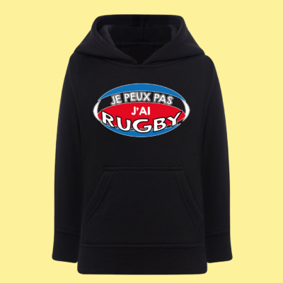 Sweat Enfant "Je Peux Pas J'ai Rugby"