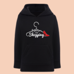sweat enfant je peux pas jai shopping noir