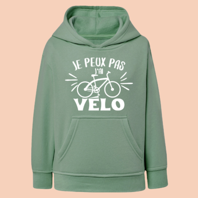 Sweat Enfant "Je Peux Pas J'ai Vélo"
