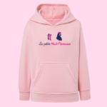 sweat enfant la petite haut marnaise poule rose clair