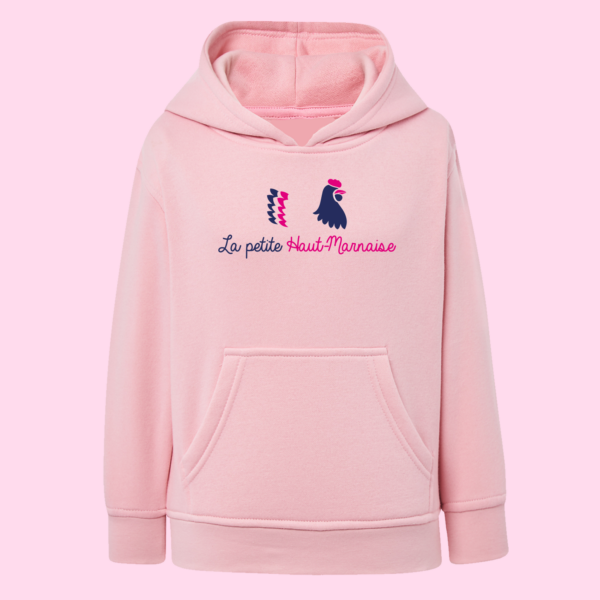 sweat enfant la petite haut marnaise poule rose clair e1768482041141