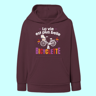 Sweat Enfant "La Vie Est Plus Belle À Bicyclette"