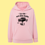 sweat enfant la vie est plus belle en 4l vieux rose