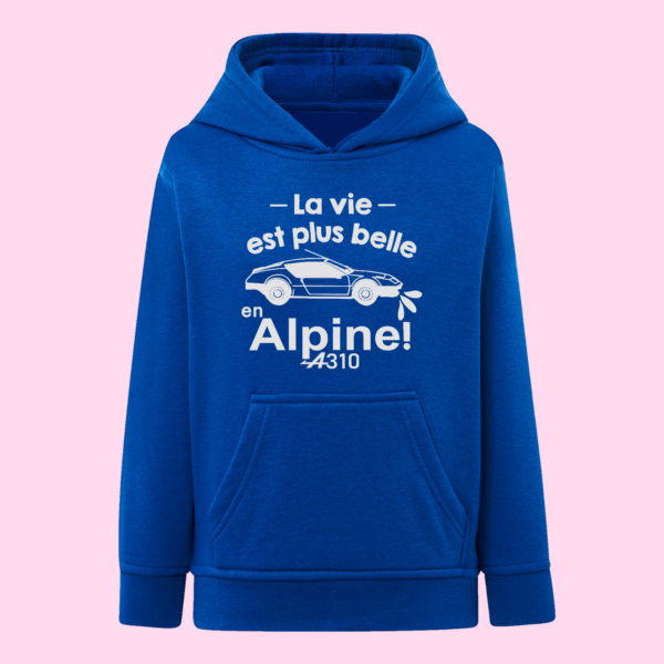 Sweat Enfant "La Vie Est Plus Belle En Alpine" 2 sweat enfant la vie est plus belle en alpine bleu roi e1769097299617
