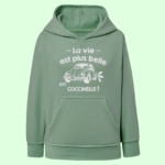 Sweat Enfant "La Vie Est Plus Belle En Coccinelle" 12 sweat enfant la vie est plus belle en coccinelle vieux vert