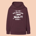 sweat enfant la vie est plus belle en golf bordeaux