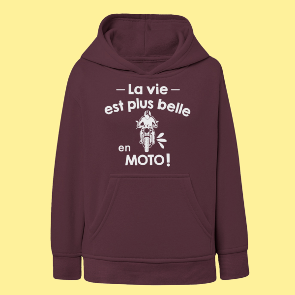 Sweat Enfant "La Vie Est Plus Belle En Moto" 3 Sweat Enfant "La Vie Est Plus Belle En Moto"
