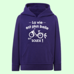 sweat enfant la vie est plus belle en solex violet