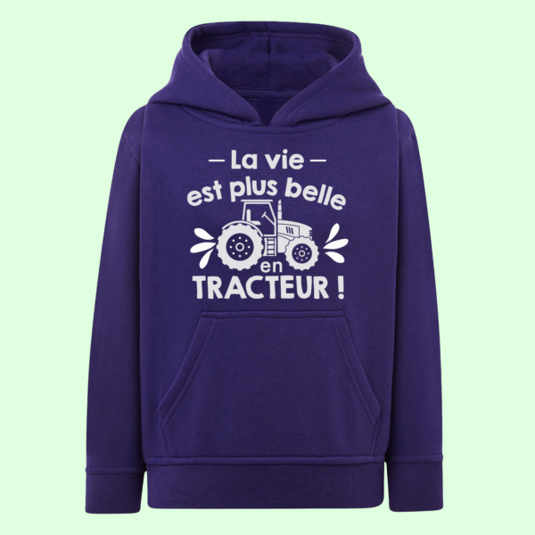 Sweat Enfant "La Vie Est Plus Belle En Tracteur" 9 Sweat Enfant "La Vie Est Plus Belle En Tracteur" – Image 7