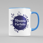 tasse maman parfaite et maniaque bleu clair