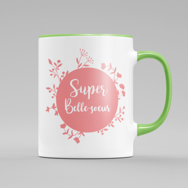 tasse super belle soeur vert clair e1767713058114