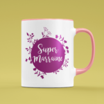 tasse super marraine rose clair