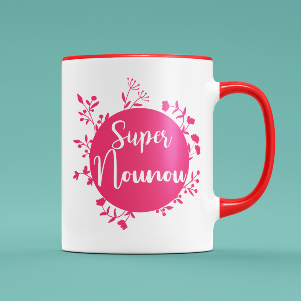 Tasse "Super Nounou" 1 tasse super nounou rouge e1767717225629